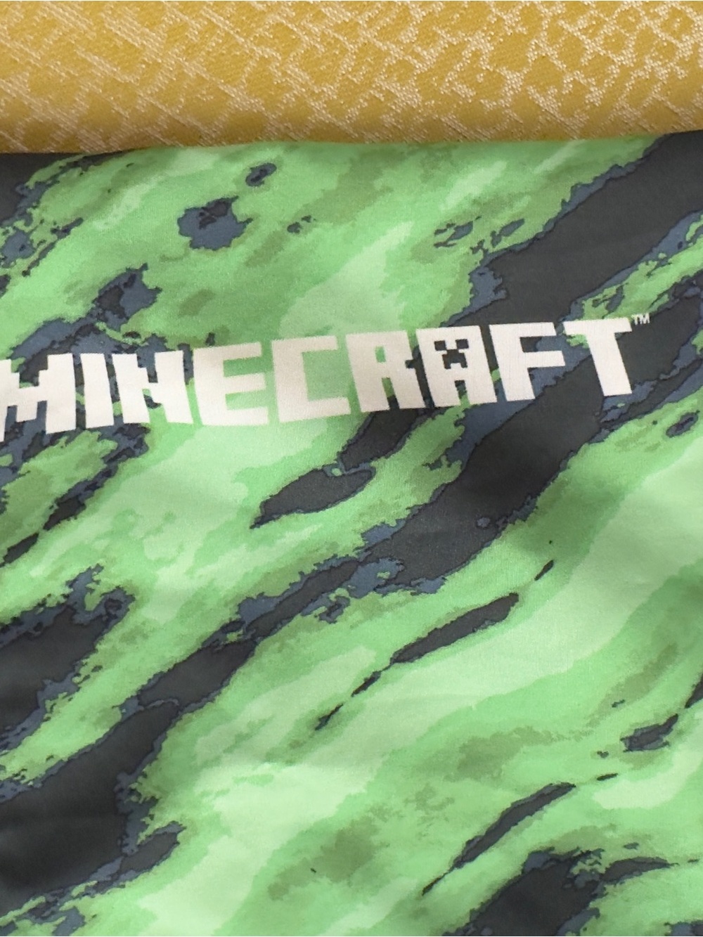 Boys Green and Black Minecraft Swim Trunks - Picture 4 of 5